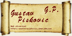 Gustav Pisković vizit kartica